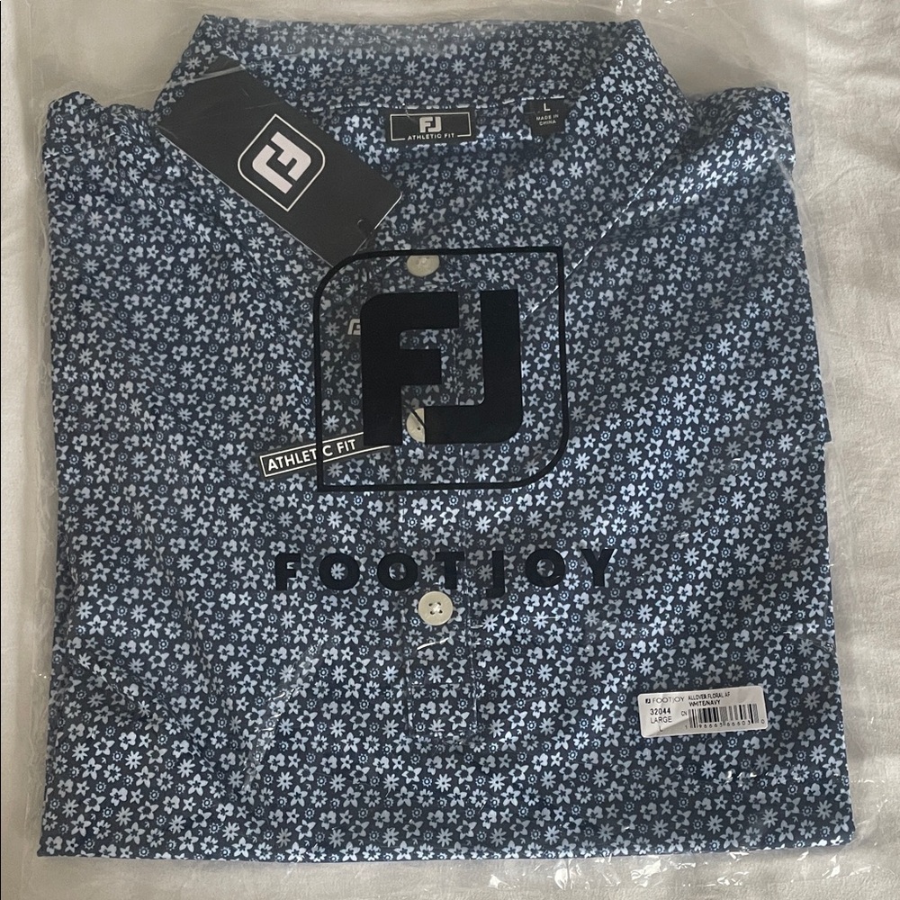 FootJoy Navy Floral Polo